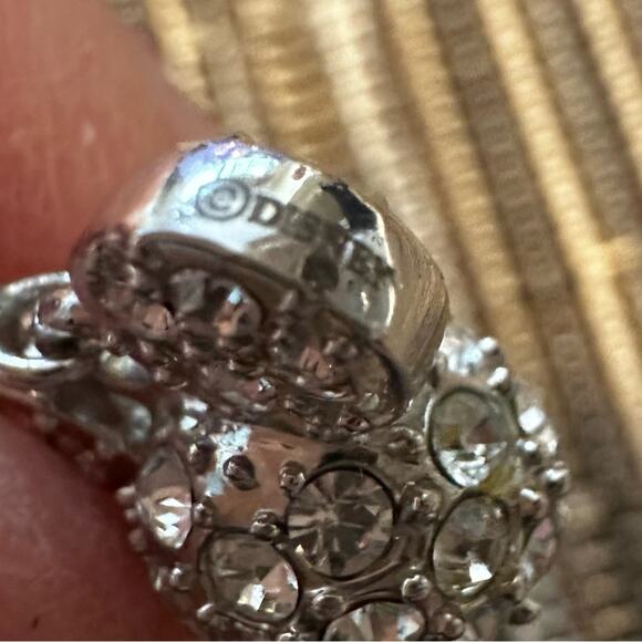 Mickey Mouse Herringbone Chain Earrings by Arribas Brothers Disney Swarovski - Picture 7 of 9